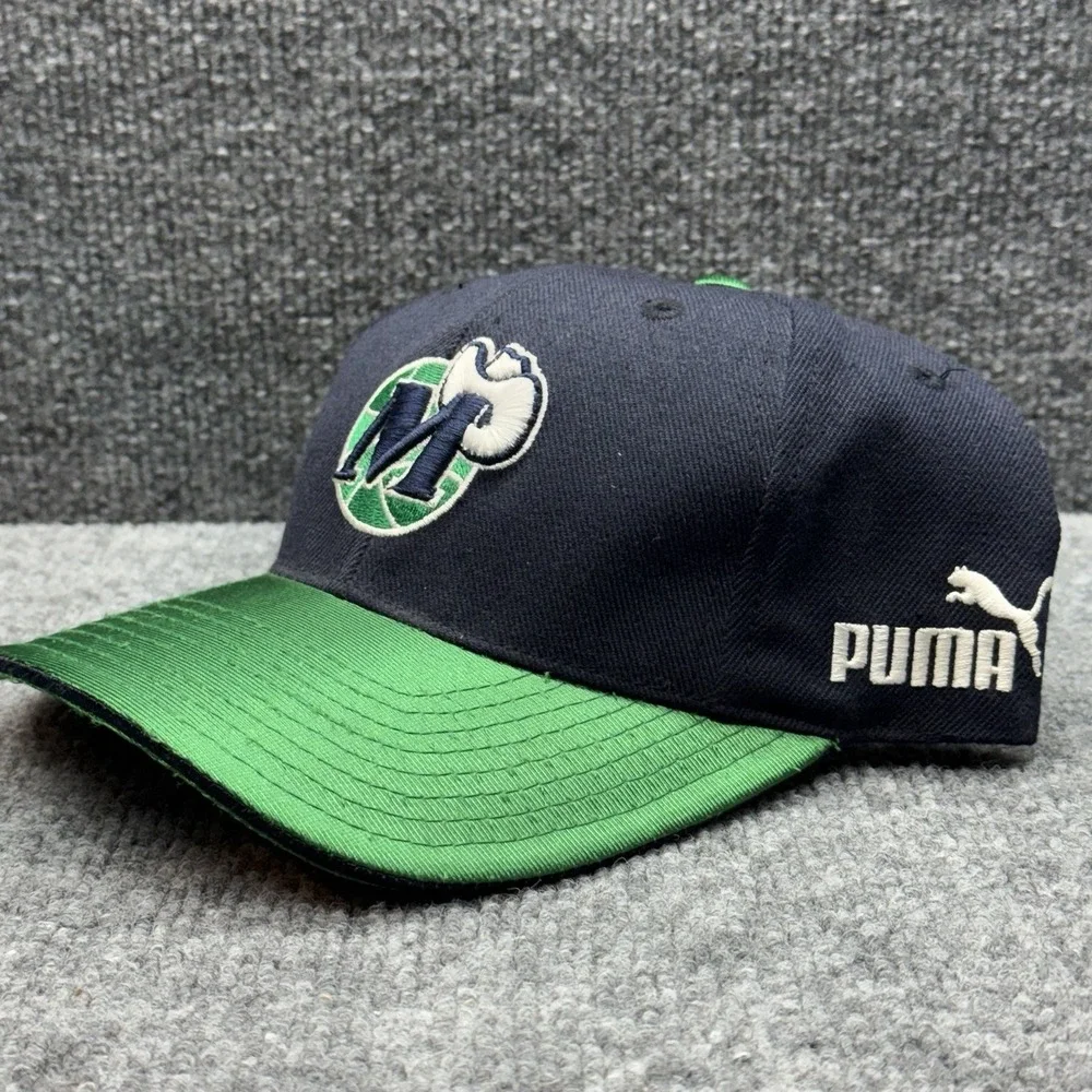 Vintage Dallas Mavericks Hat Cap Strap‎ Back NBA Basketball Puma Mens 90s 00s